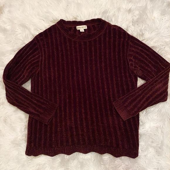 Ava & Viv Sweaters - Velvet chunky sweater- size L